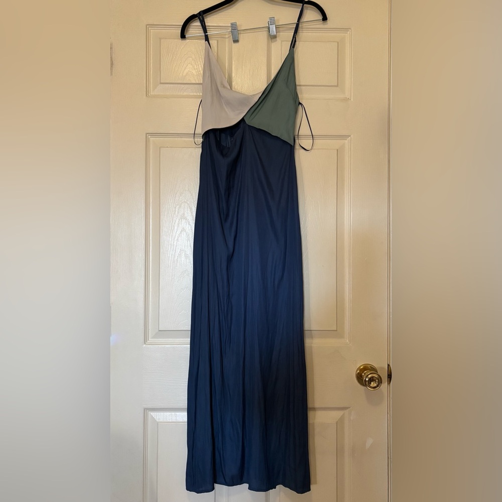 Promesa Tri Color Satin Cutout Dress